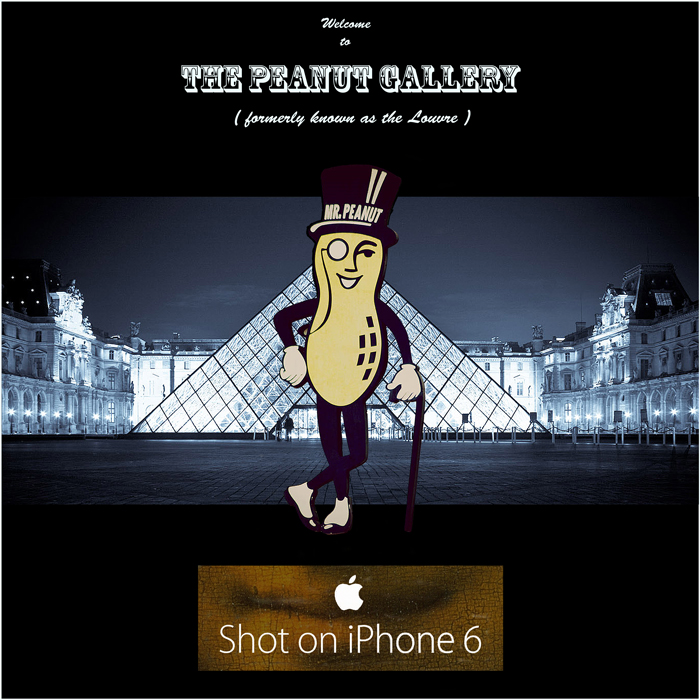 mr. peanut at the louvre